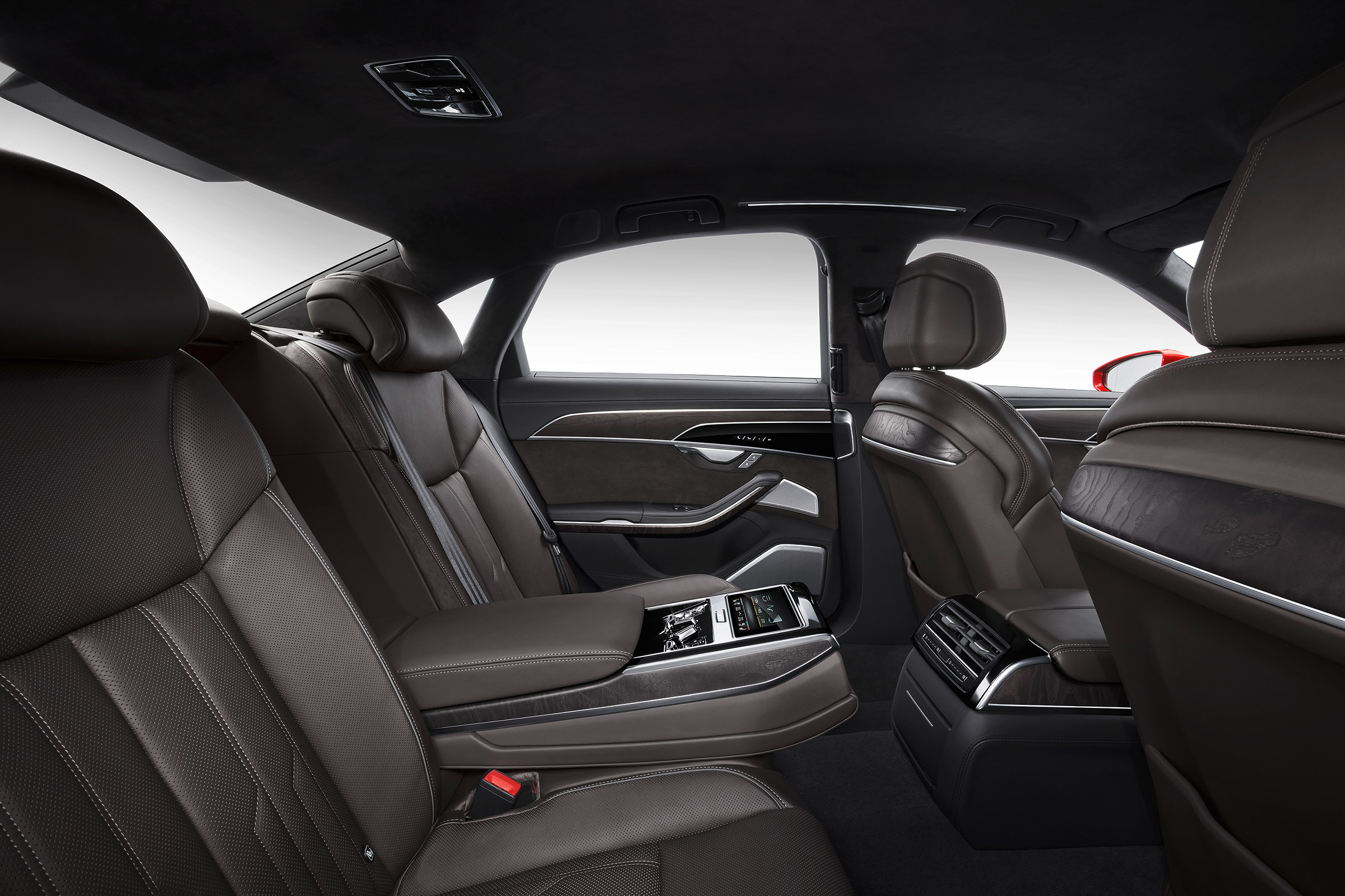 All-new Audi A8 red - interior rear