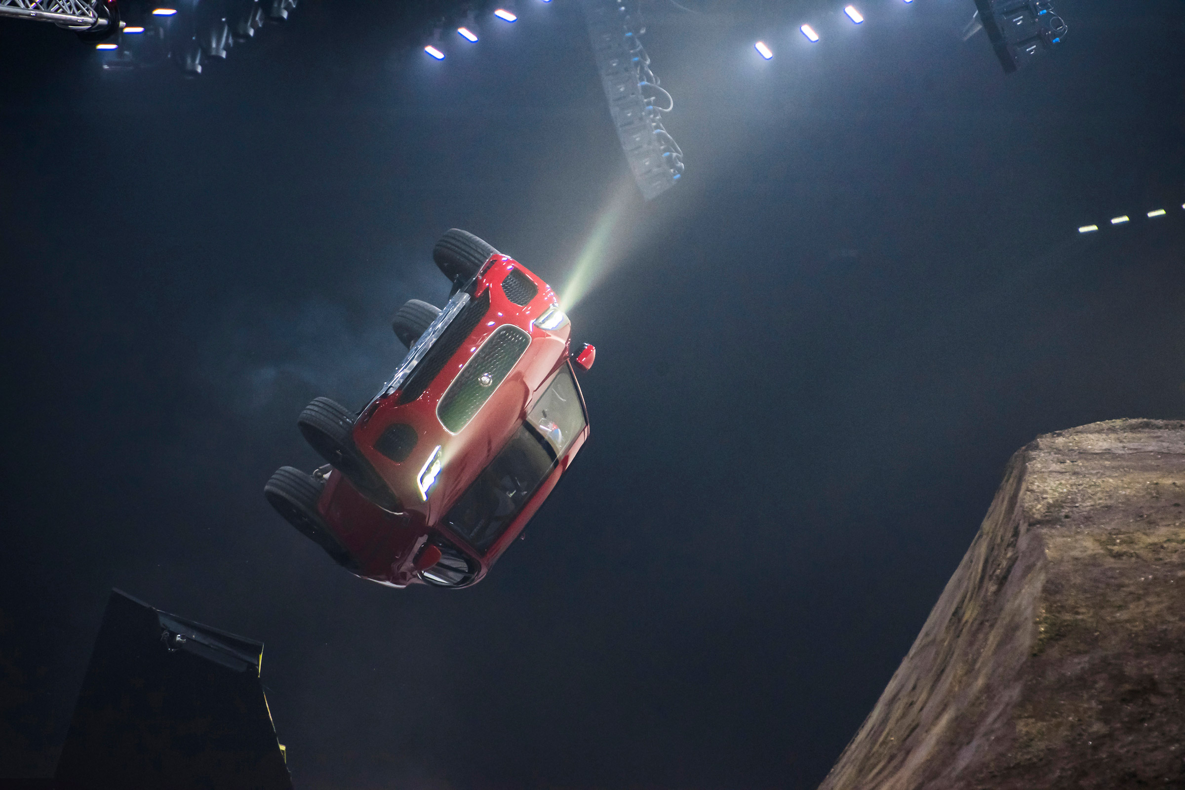 E-Pace launch - barrel roll 1
