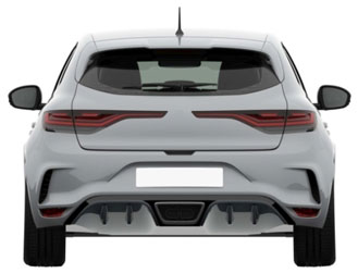 2018 Renault Sport Megane patent rendering - Rear