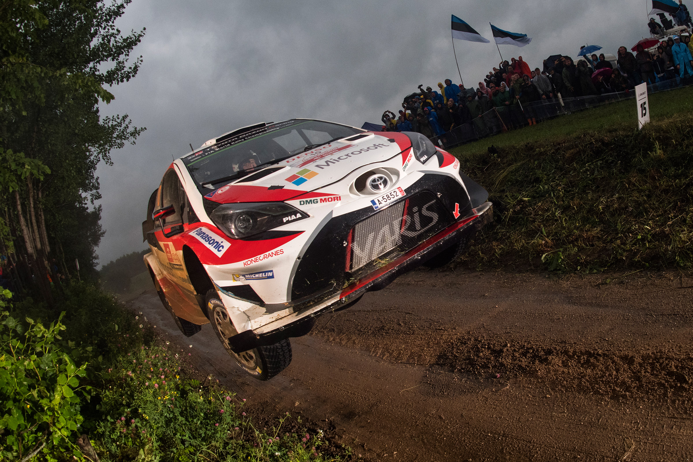 Toyota driver Jari Matti Latvala was in the hunt for a podium spot but struggled with a clutch issue on day two. 