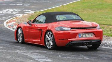 Porsche 718 Boxster GTS spy shot - Rear