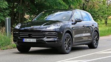 Porsche Cayenne spy shot.