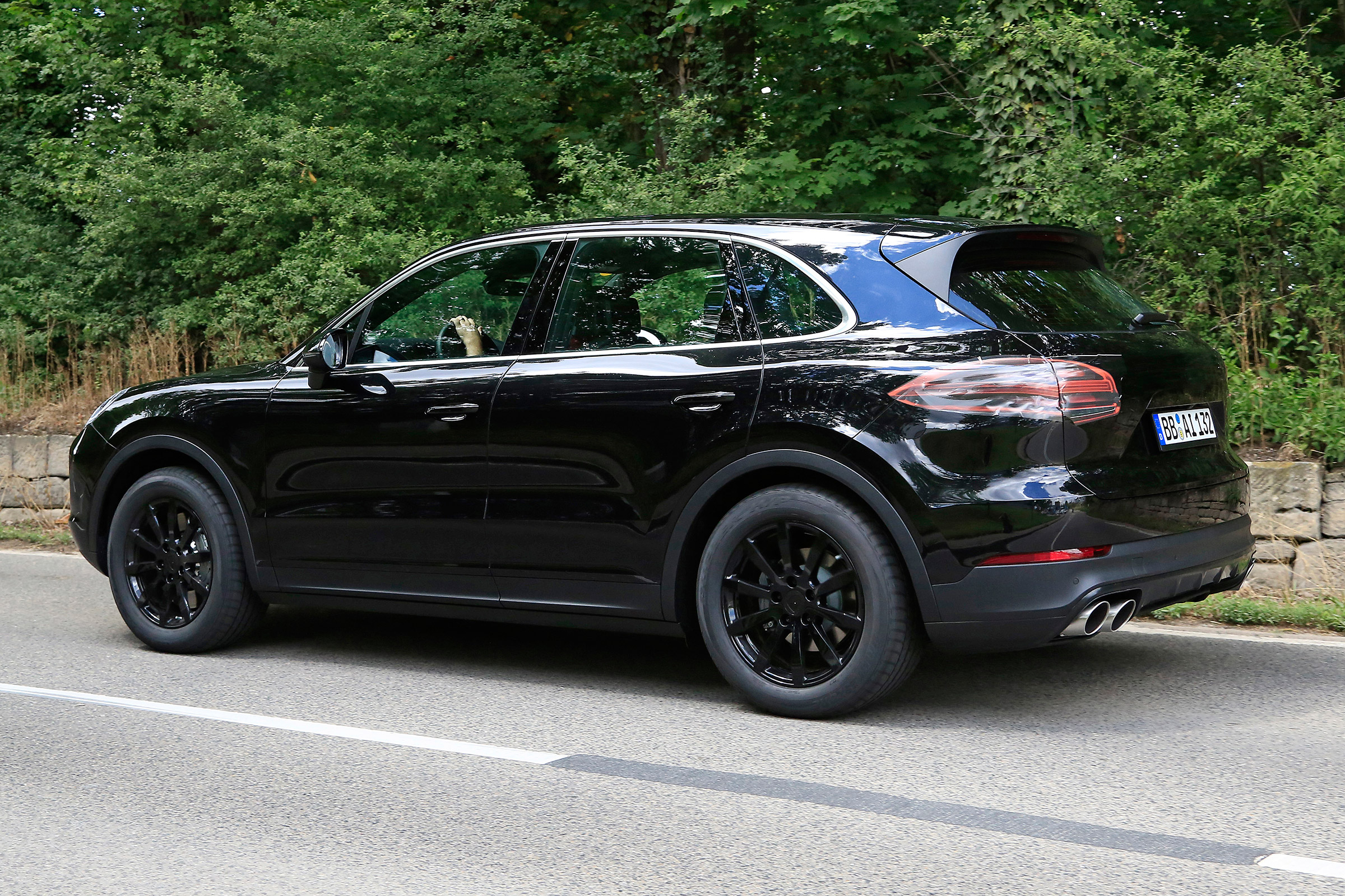 Porsche Cayenne spy shot rear