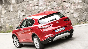 Alfa Romeo Stelvio (rear) on the Stelvio Pass