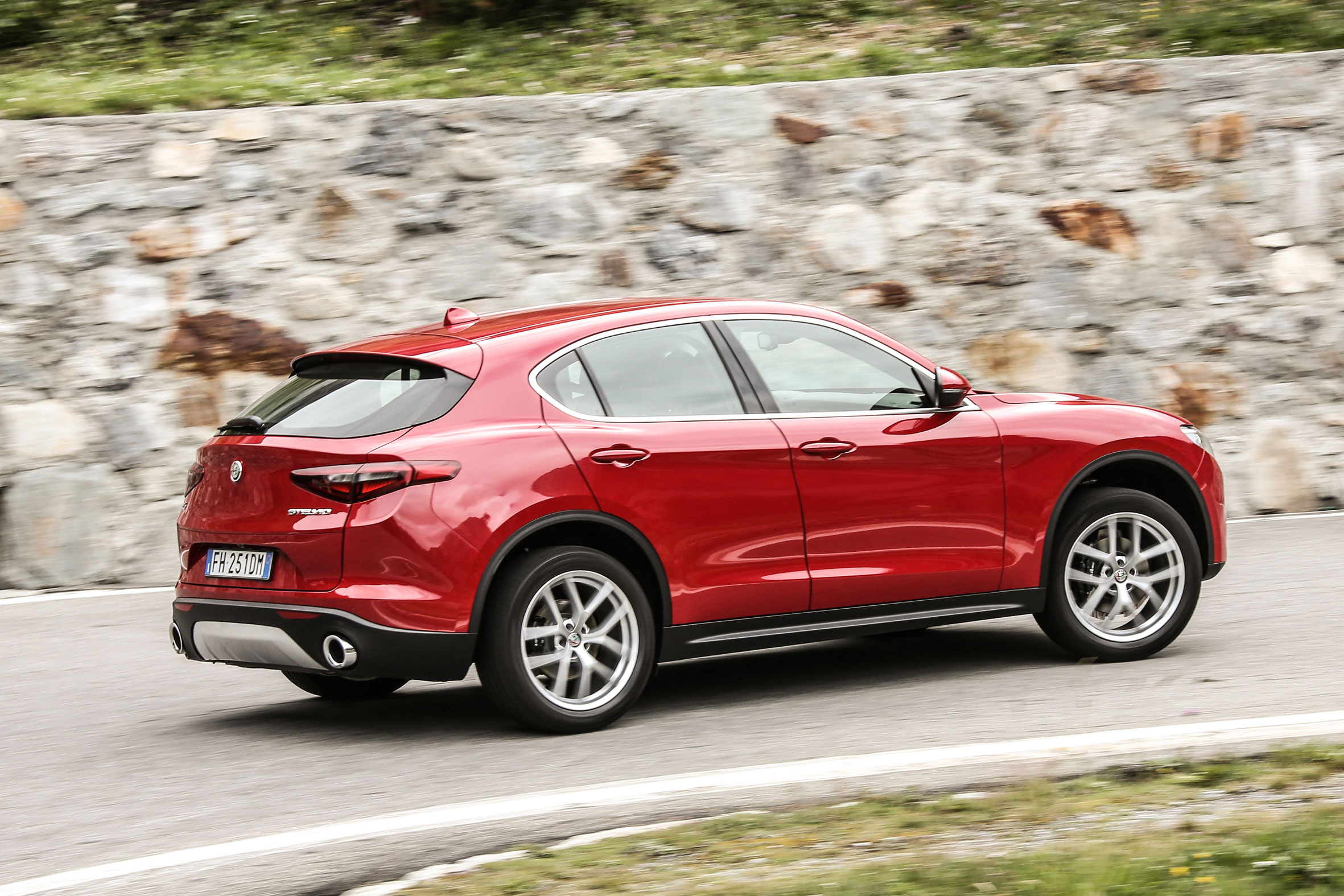 Alfa Romeo Stelvio (rear) on the Stelvio Pass