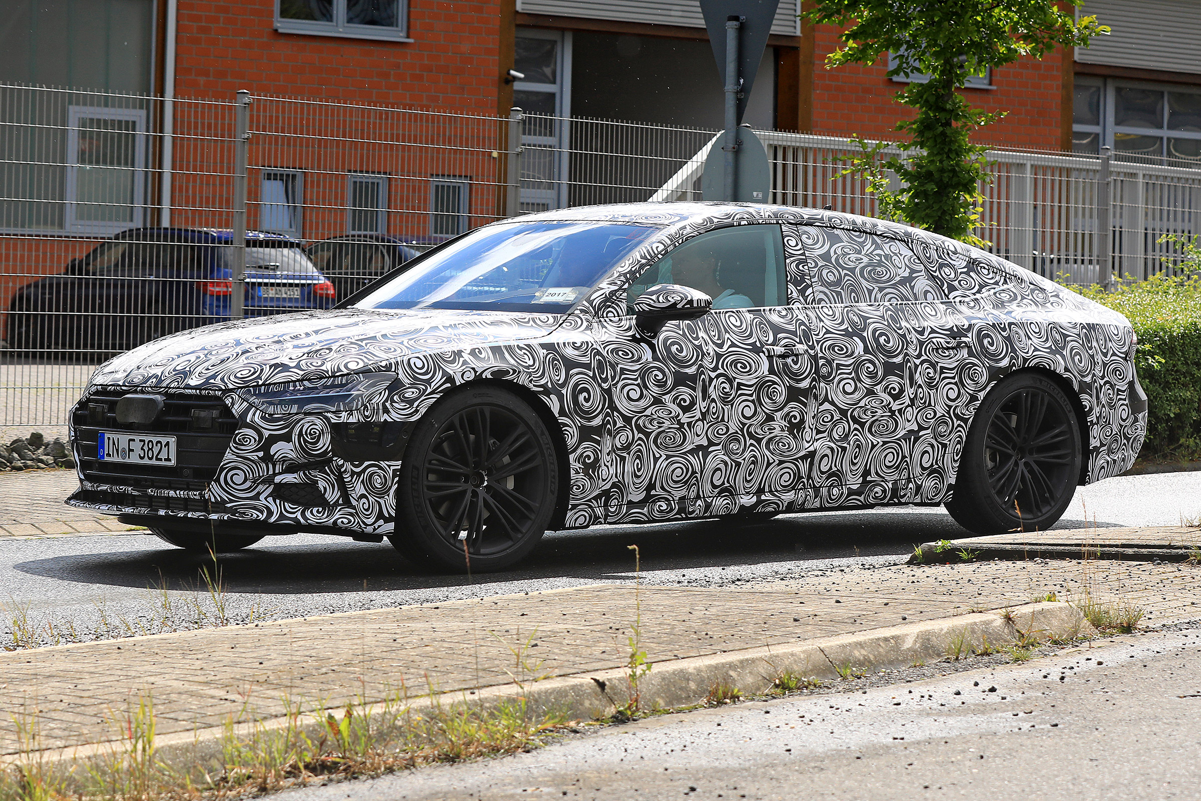 Audi A7 spied - side