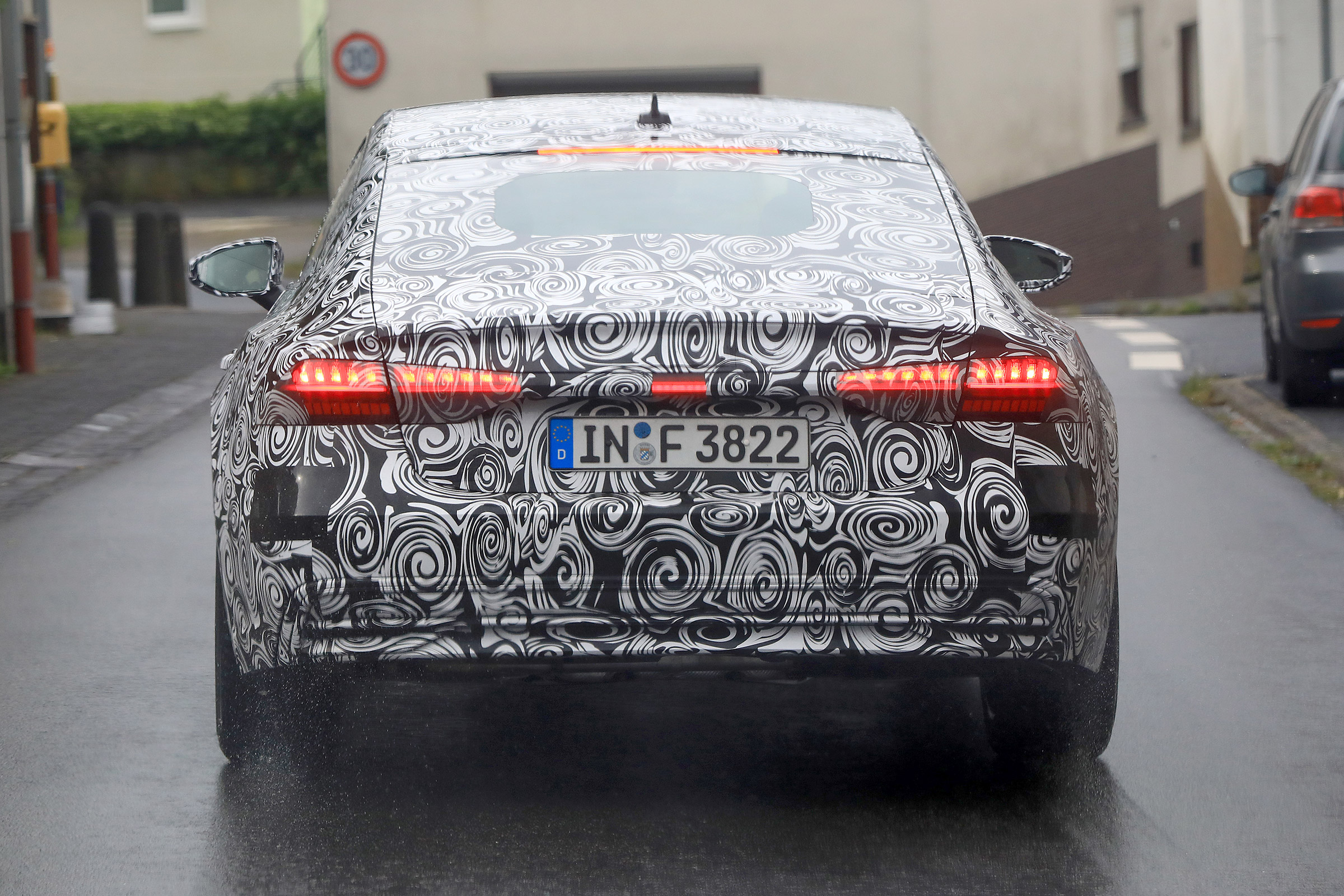 Audi A7 spied - rear lights