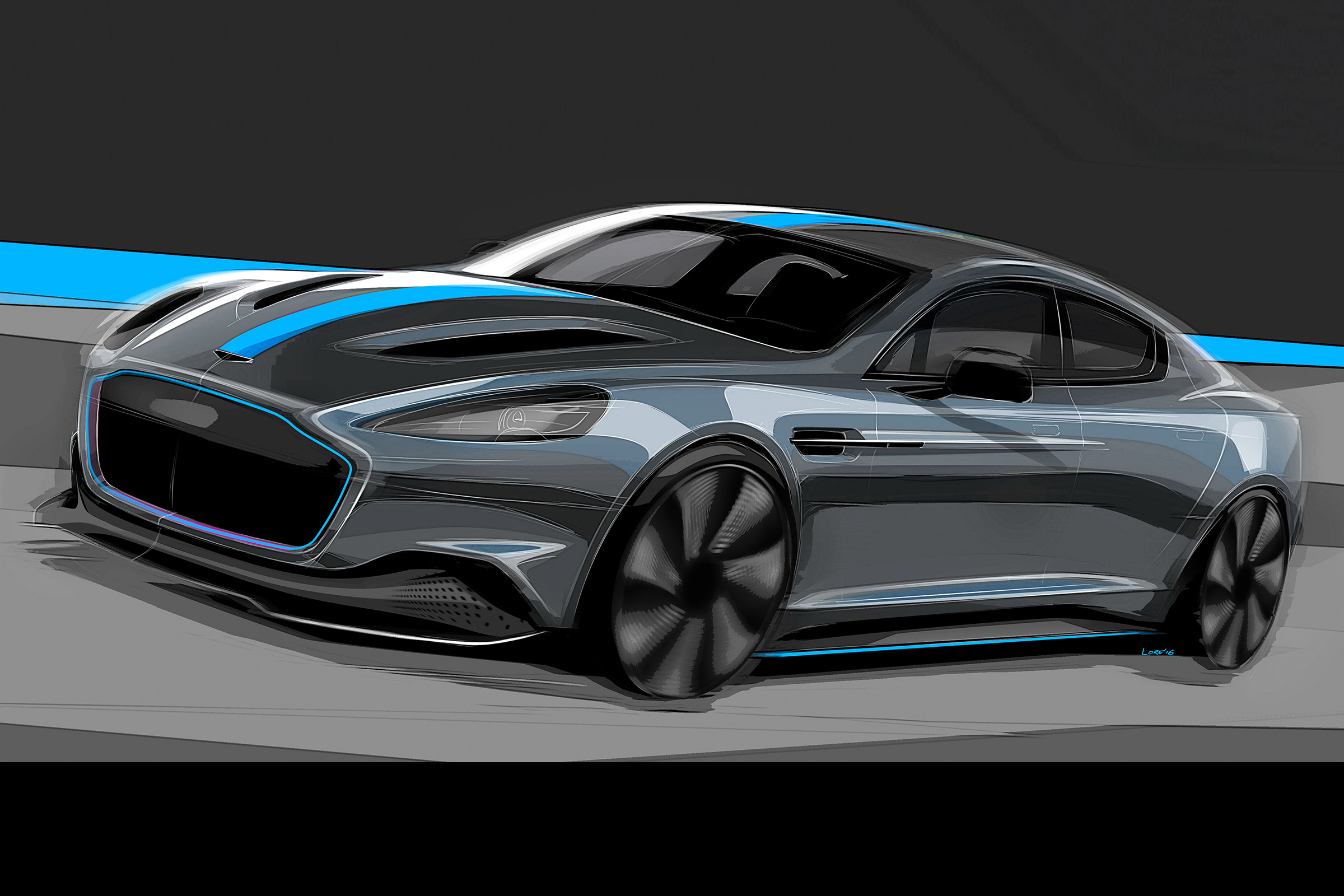 Aston Martin RapidE - front