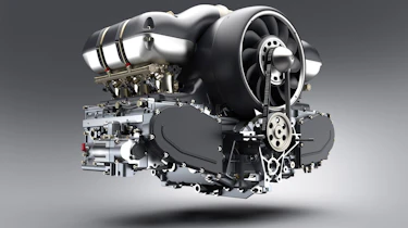 Singer - Williams collab - engine shot 1