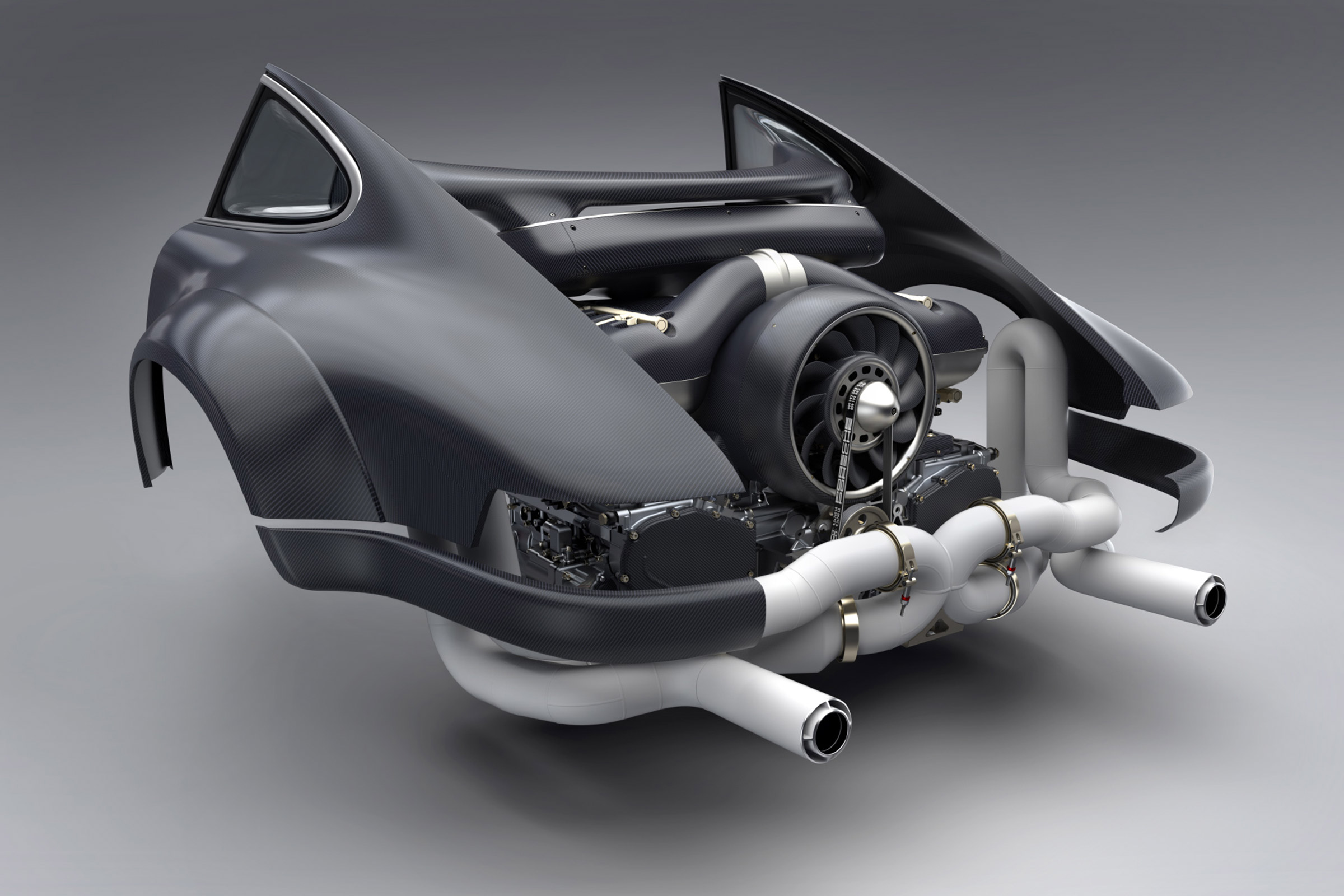Singer - Williams collab - engine shot and intake