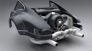 Singer - Williams collab - engine shot and intake