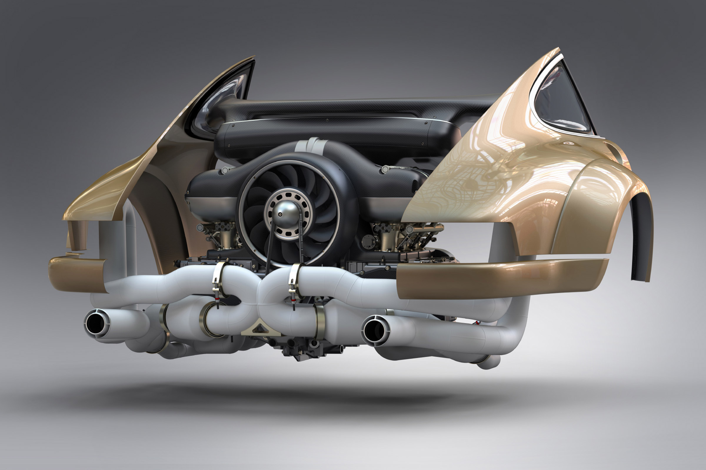 Singer - Williams collab - engine shot