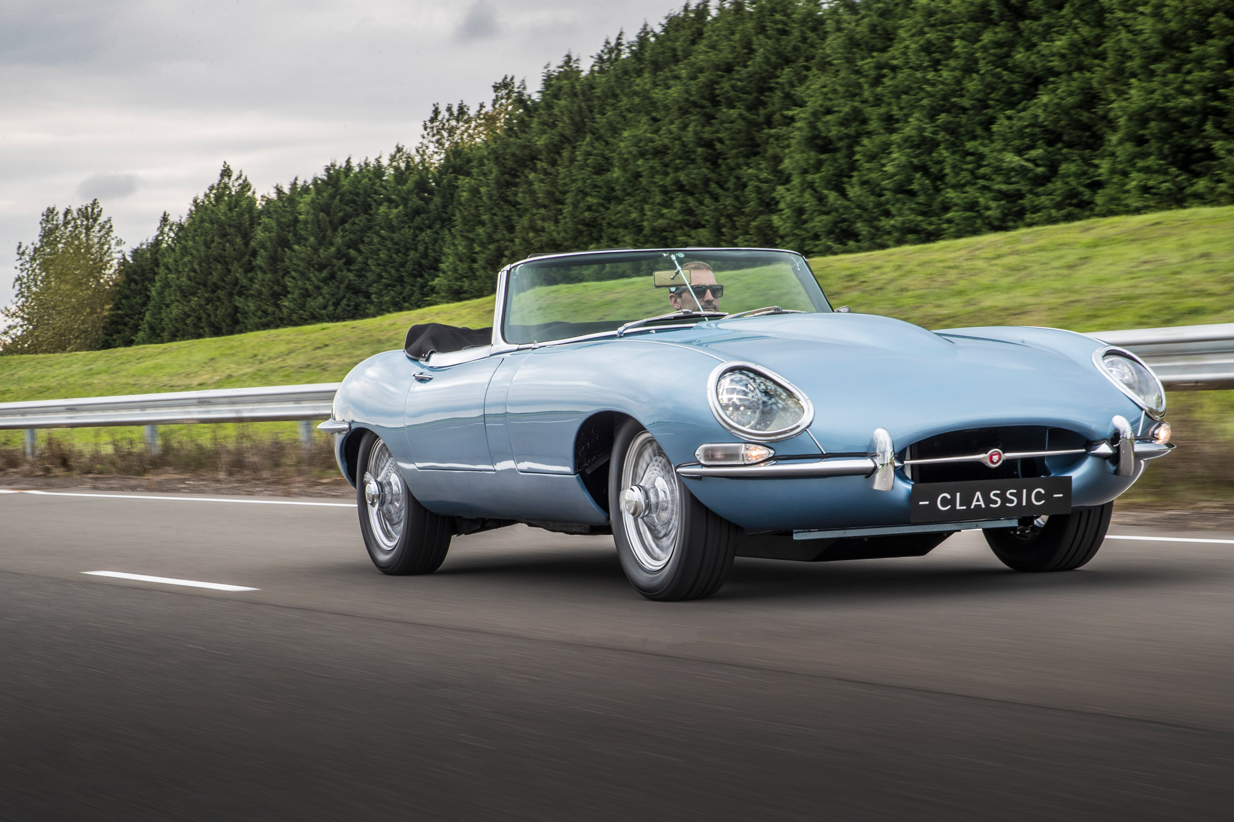 Jaguar E-type Zero driving