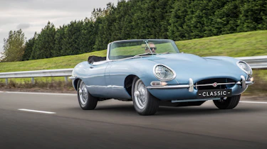 Jaguar E-type Zero driving