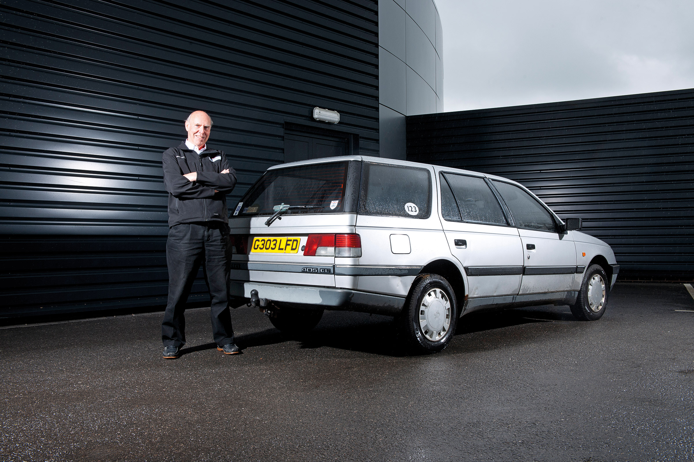 Attwood and his Peugeot 405