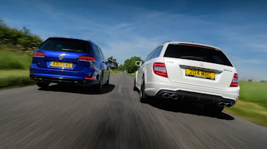 VW Golf R Estate v Mercedes C63 AMG Estate