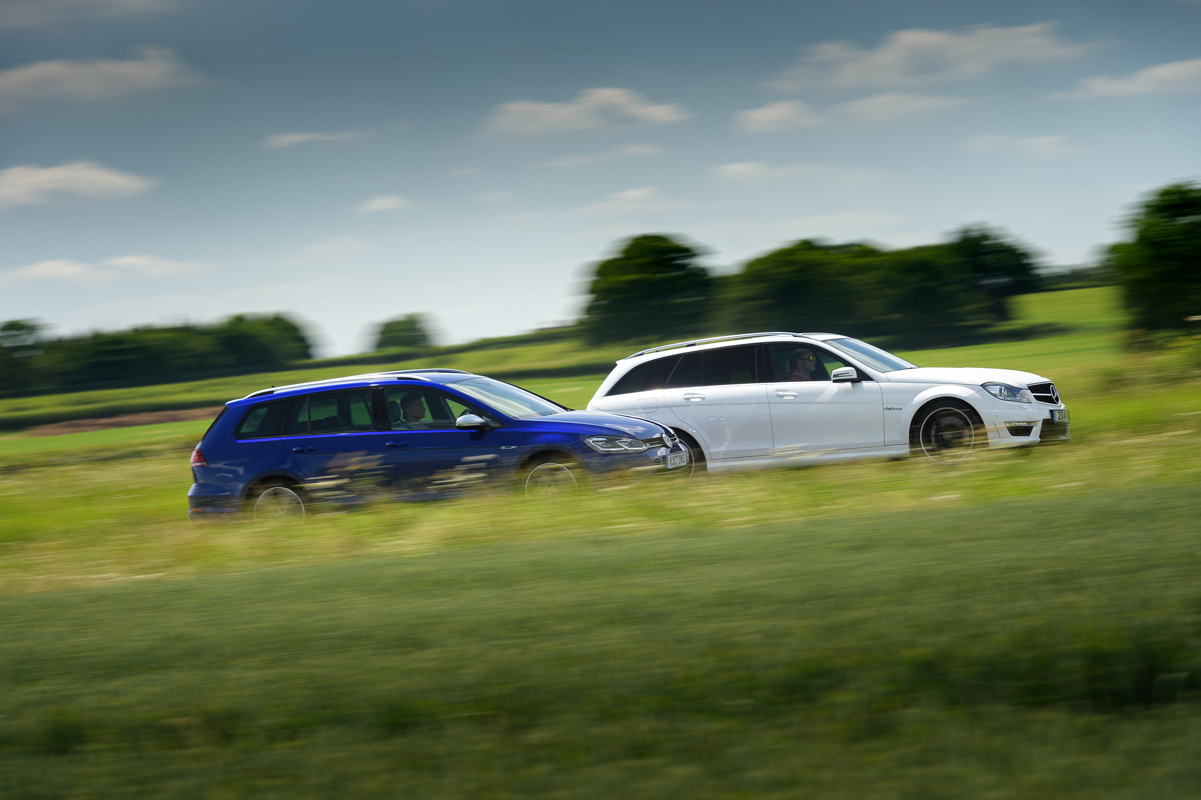 VW Golf R Estate v Mercedes  C63 AMG Estate