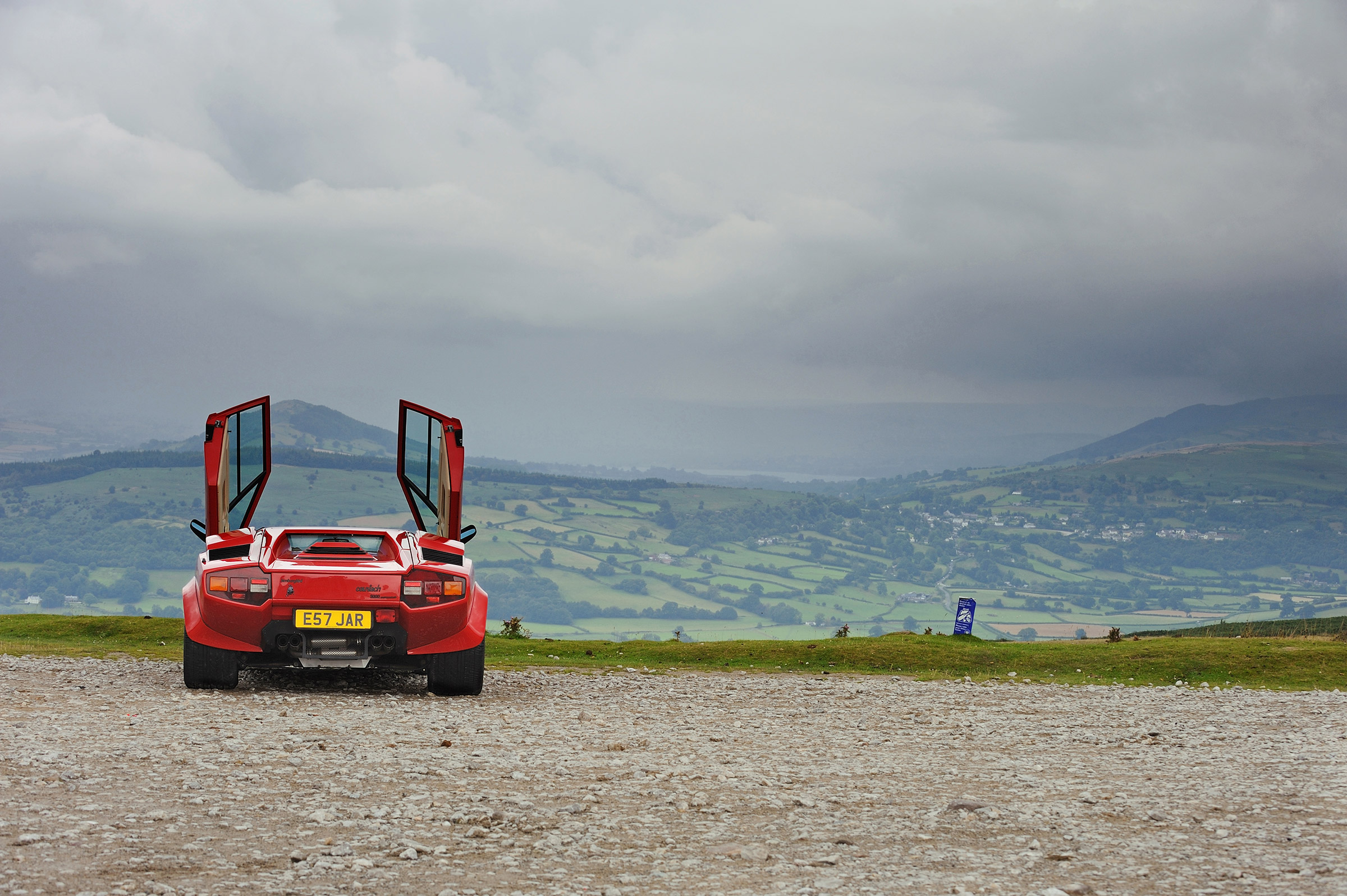 Lamborghini V12 group test Wales - doors up