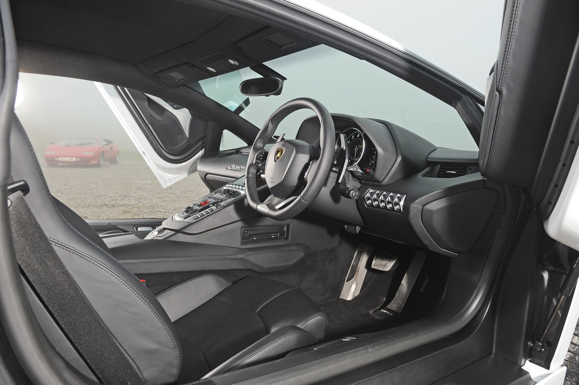 Lamborghini V12 group test Wales - Aventador interior