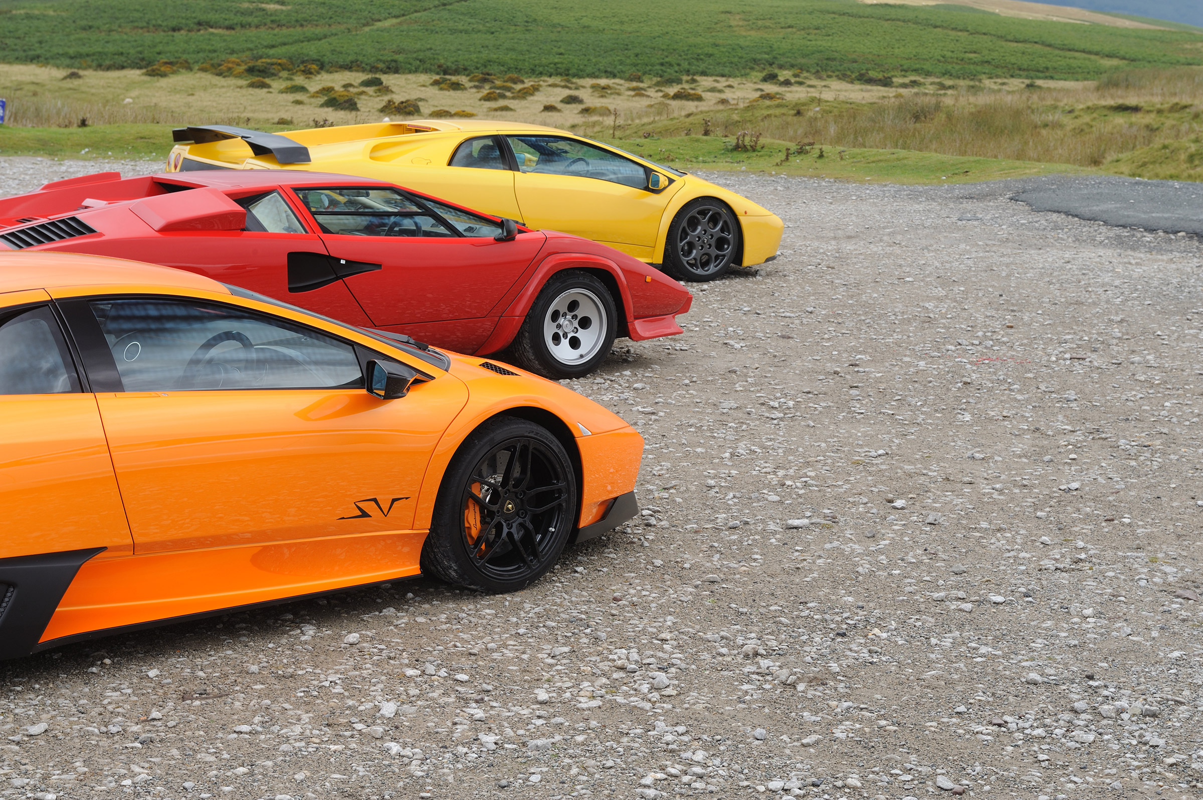 Lamborghini V12 group test Wales - triple
