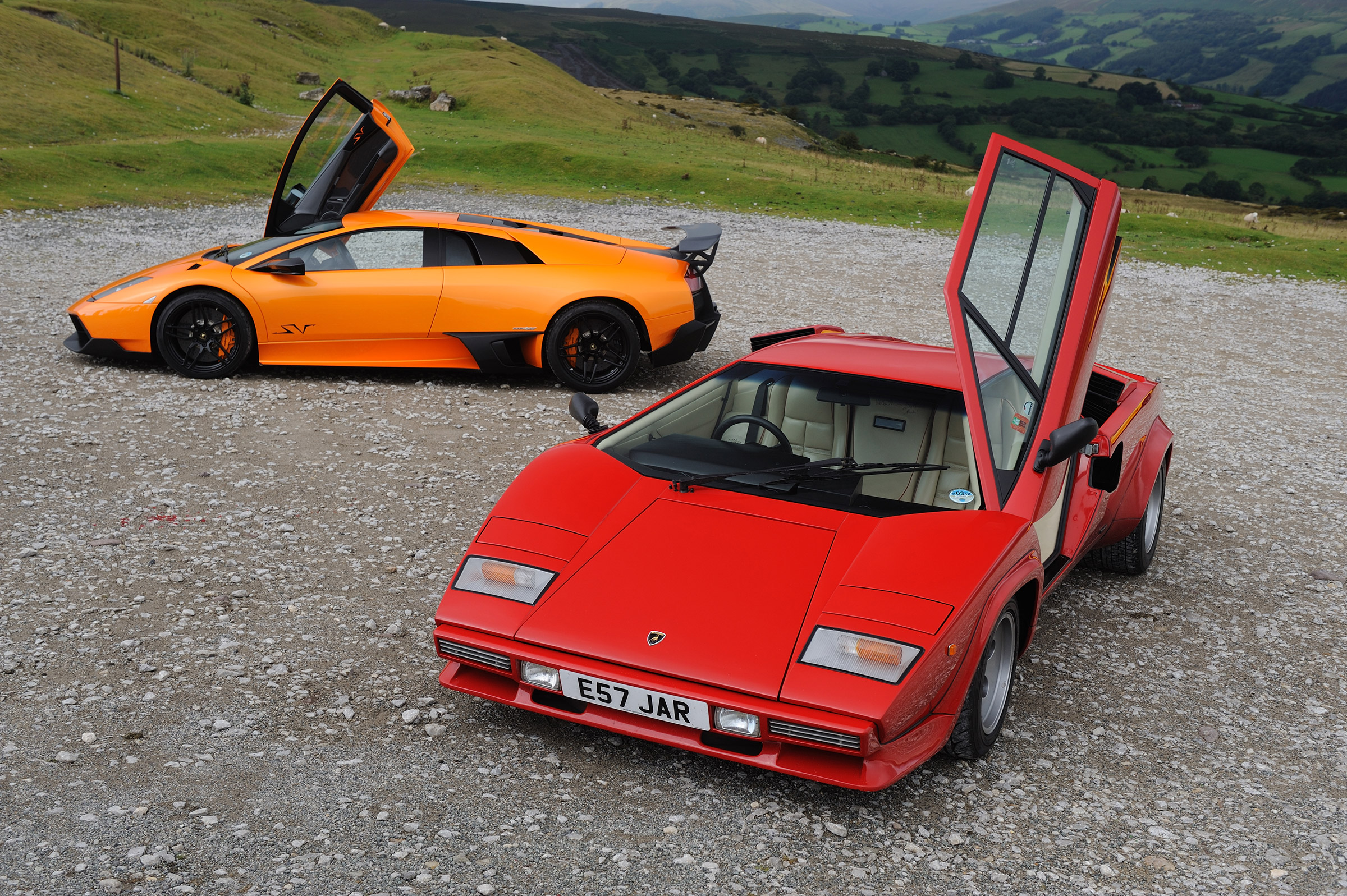 Lamborghini V12 group test Wales - static