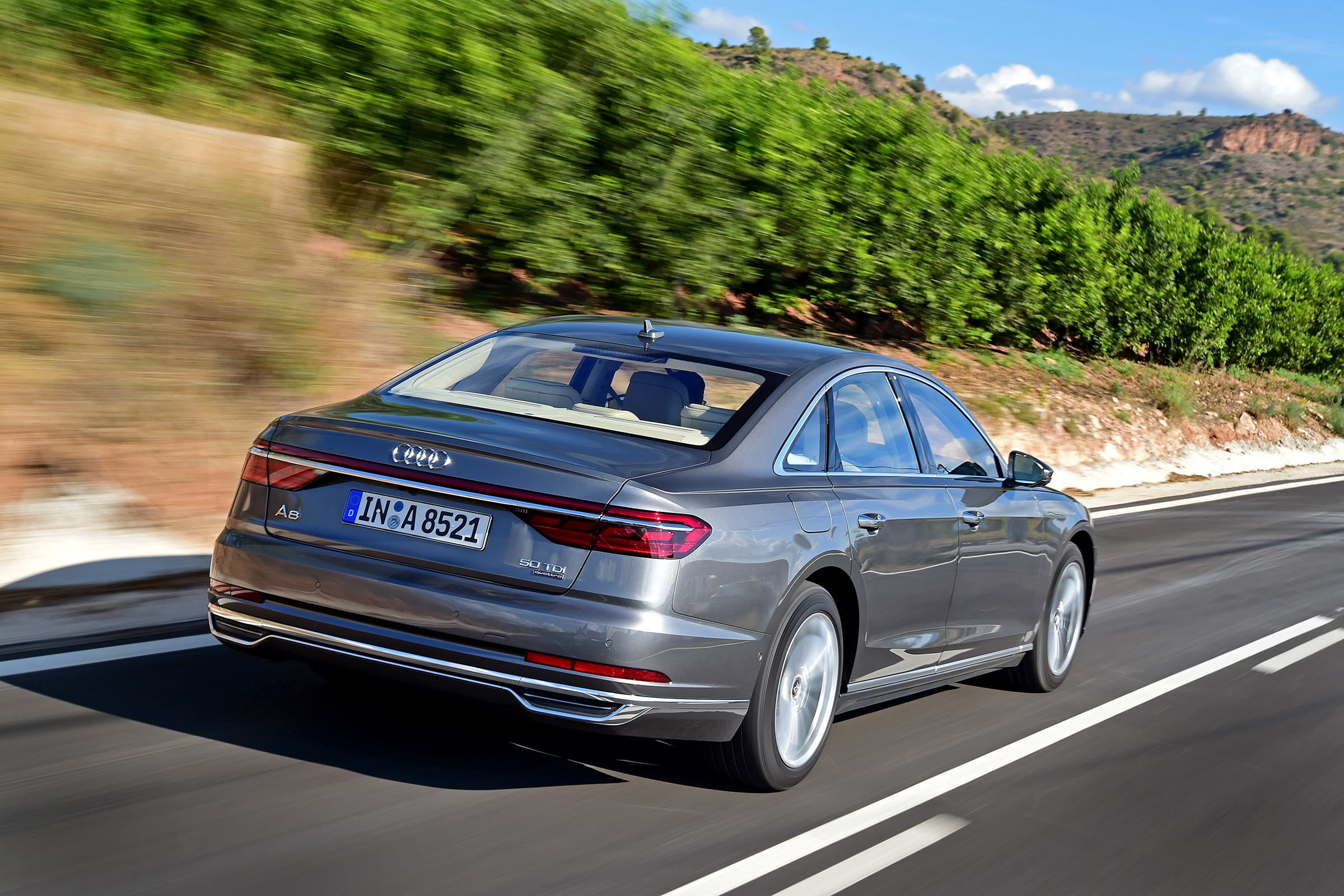 Audi A8 - rear quarter dynamic