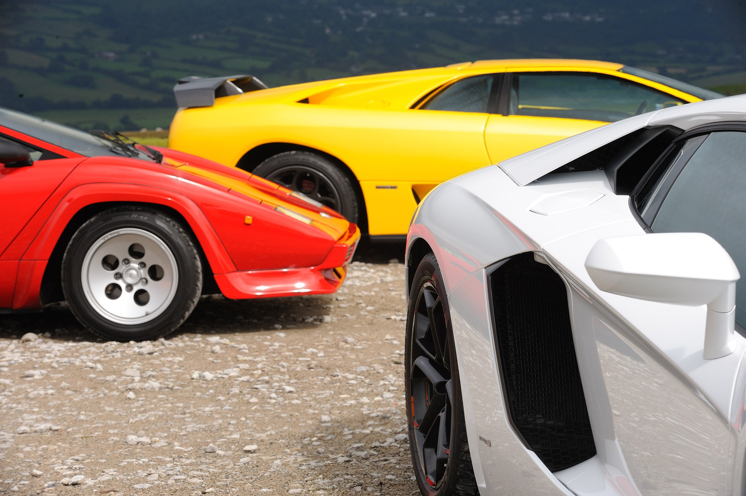 Lamborghini V12 group test Wales - scoops
