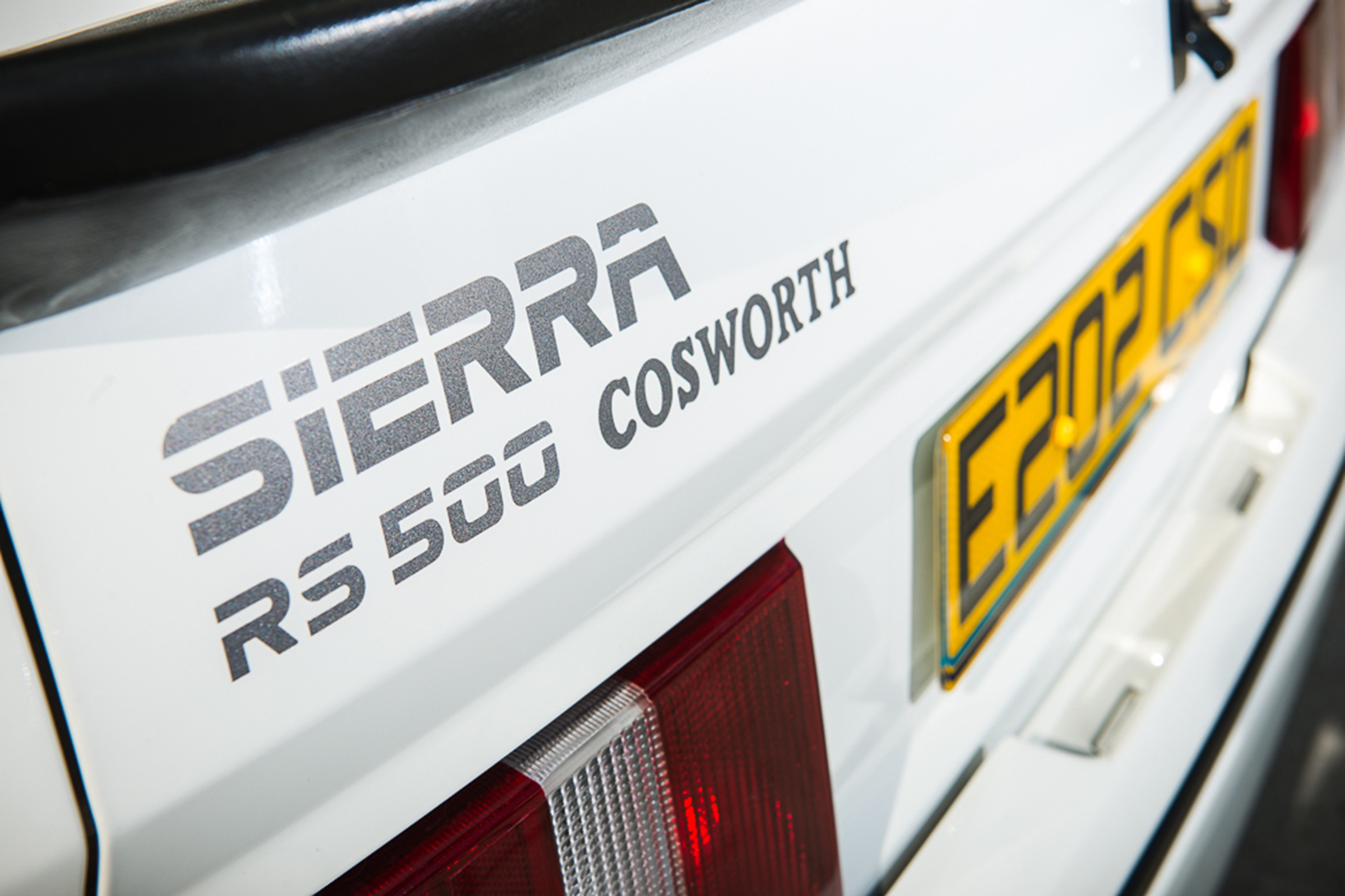 Ford Sierra Cosworth RS500 – badge close up
