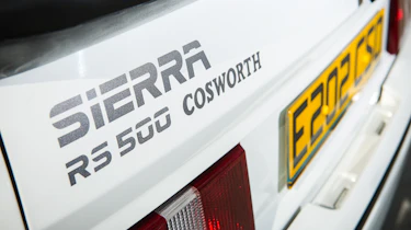 Ford Sierra Cosworth RS500 – badge close up