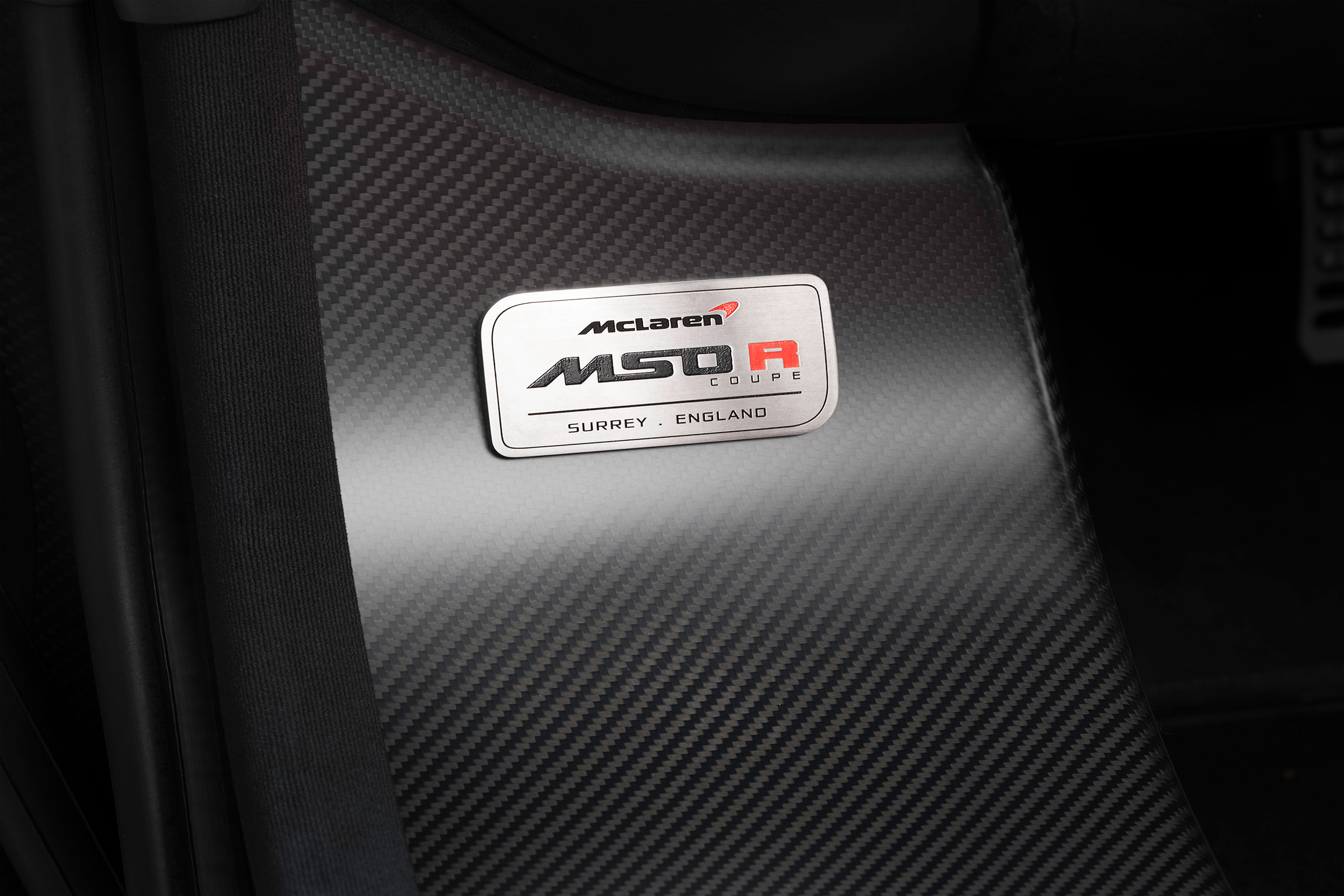 McLaren MSO R - plaque
