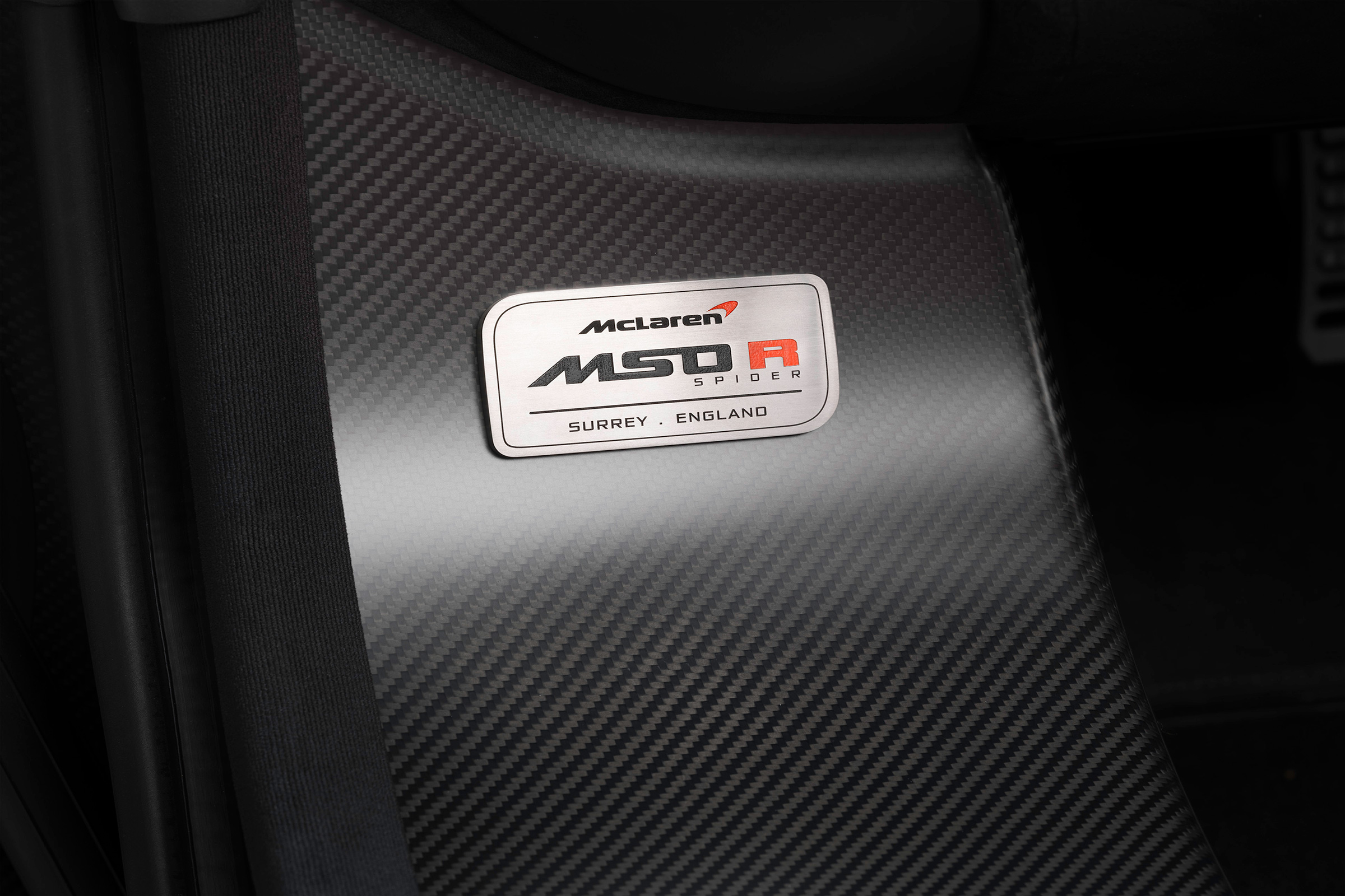 McLaren MSO R - plaque