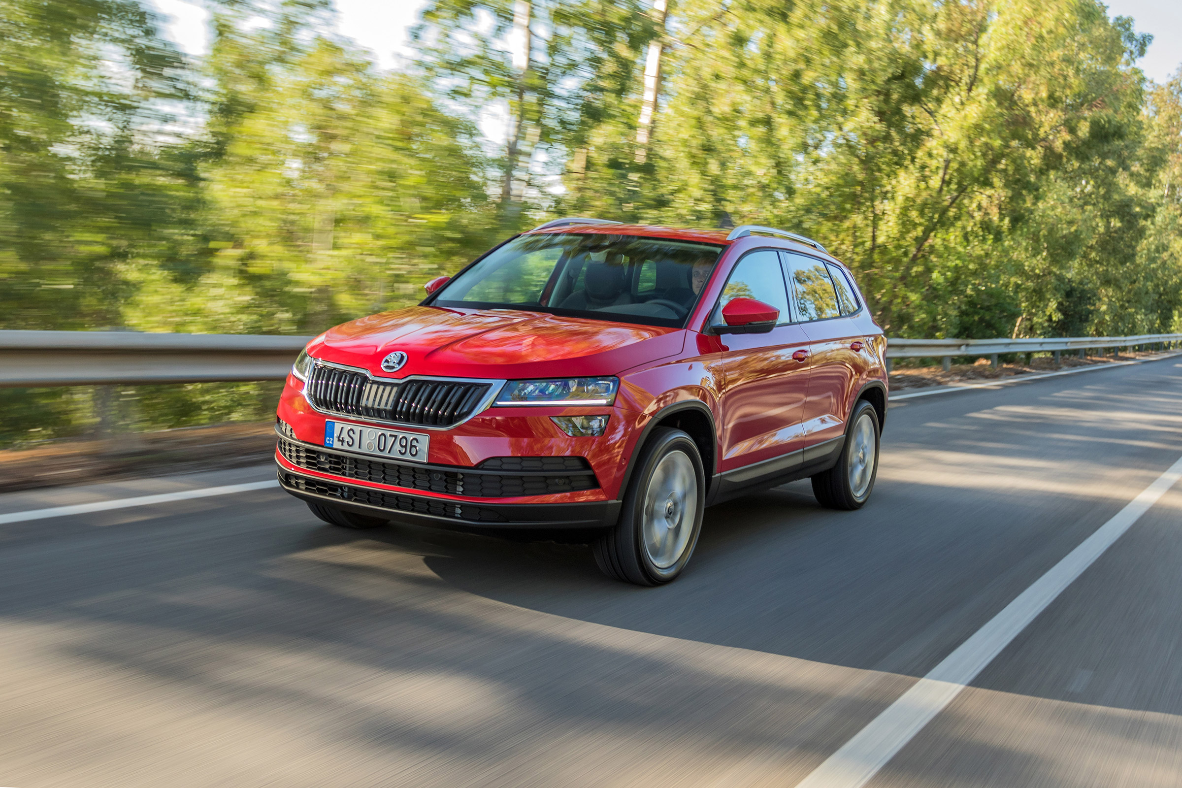 Skoda Karoq (red) - front driving