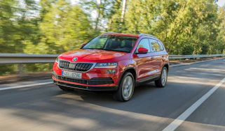 Skoda Karoq (red) - front driving
