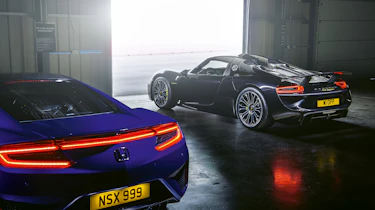 Honda NSX and Porsche 918 – rear quarter
