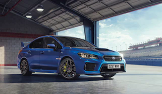 Subaru celebrates final WRX STI - front quarter