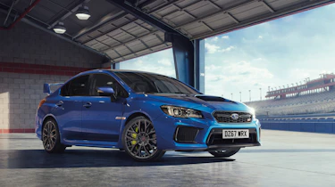 Subaru celebrates final WRX STI - front quarter
