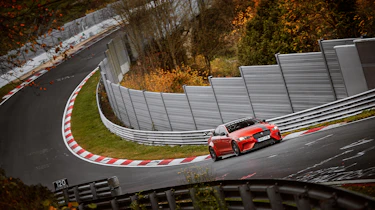 Jaguar XE SV Project 8 at the Nurburgring – front quarter