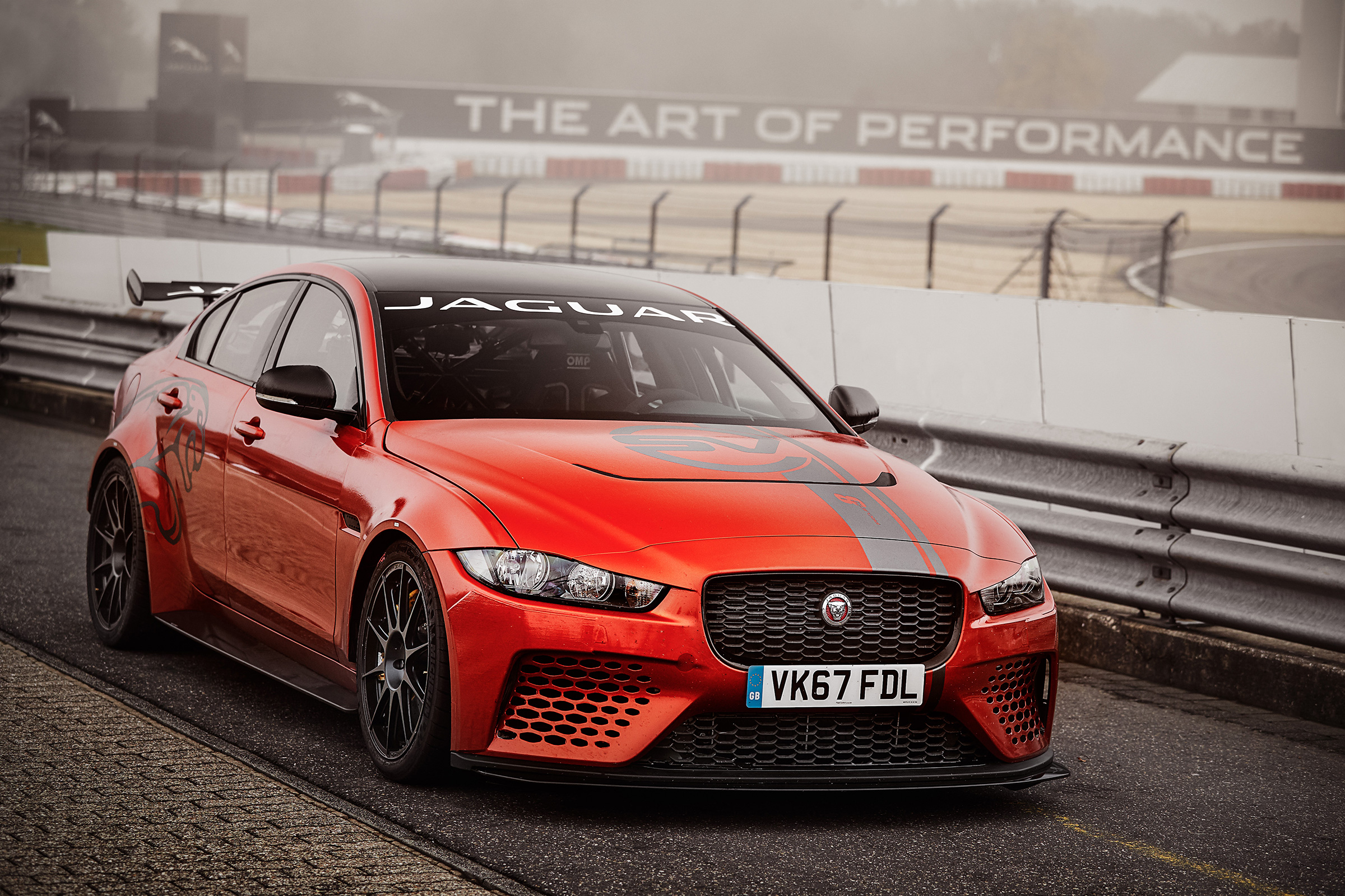 Jaguar XE SV Project 8 at the Nurburgring – front quarter