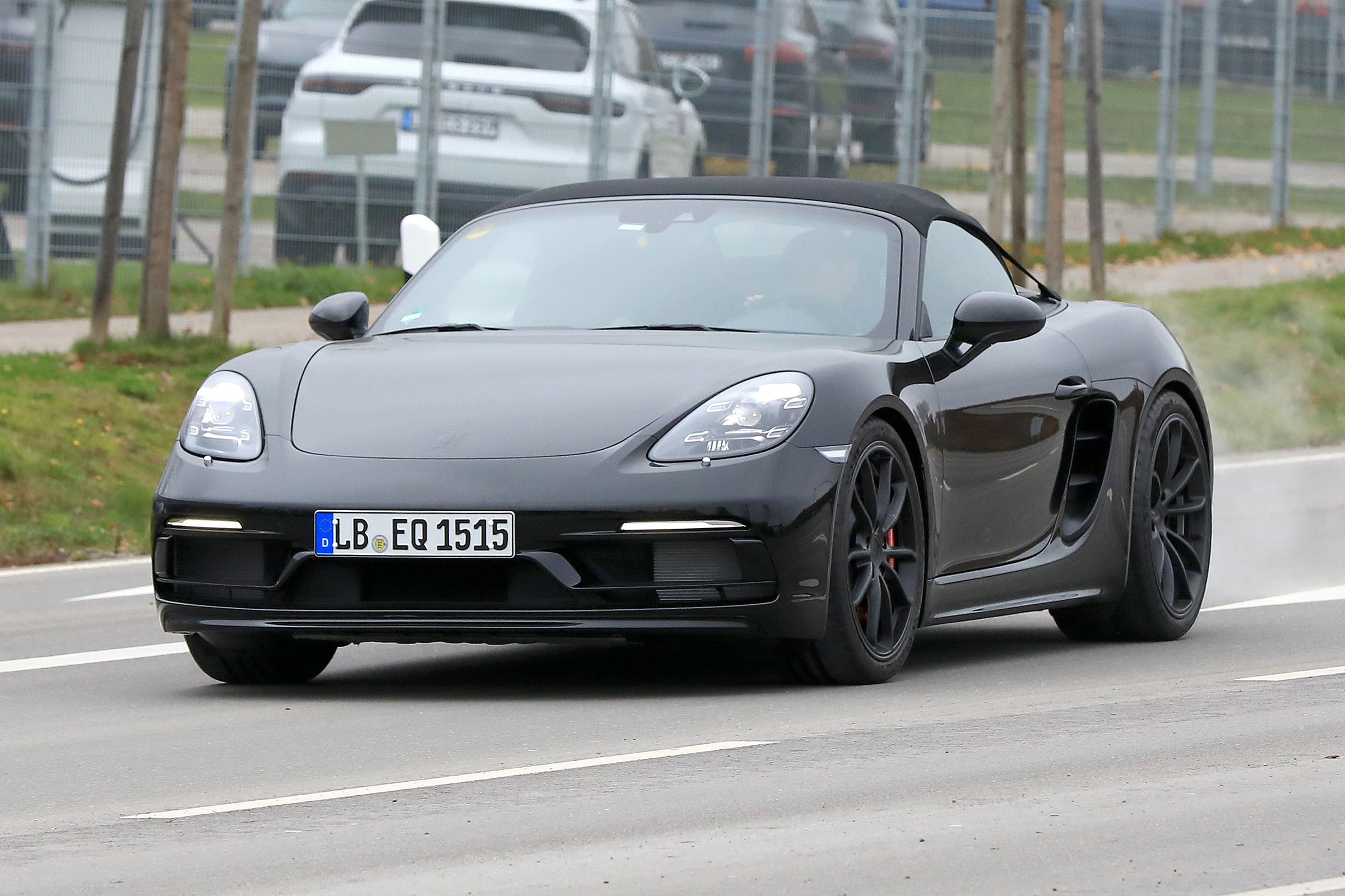 Porsche 718 Boxster Spyder Spies – front