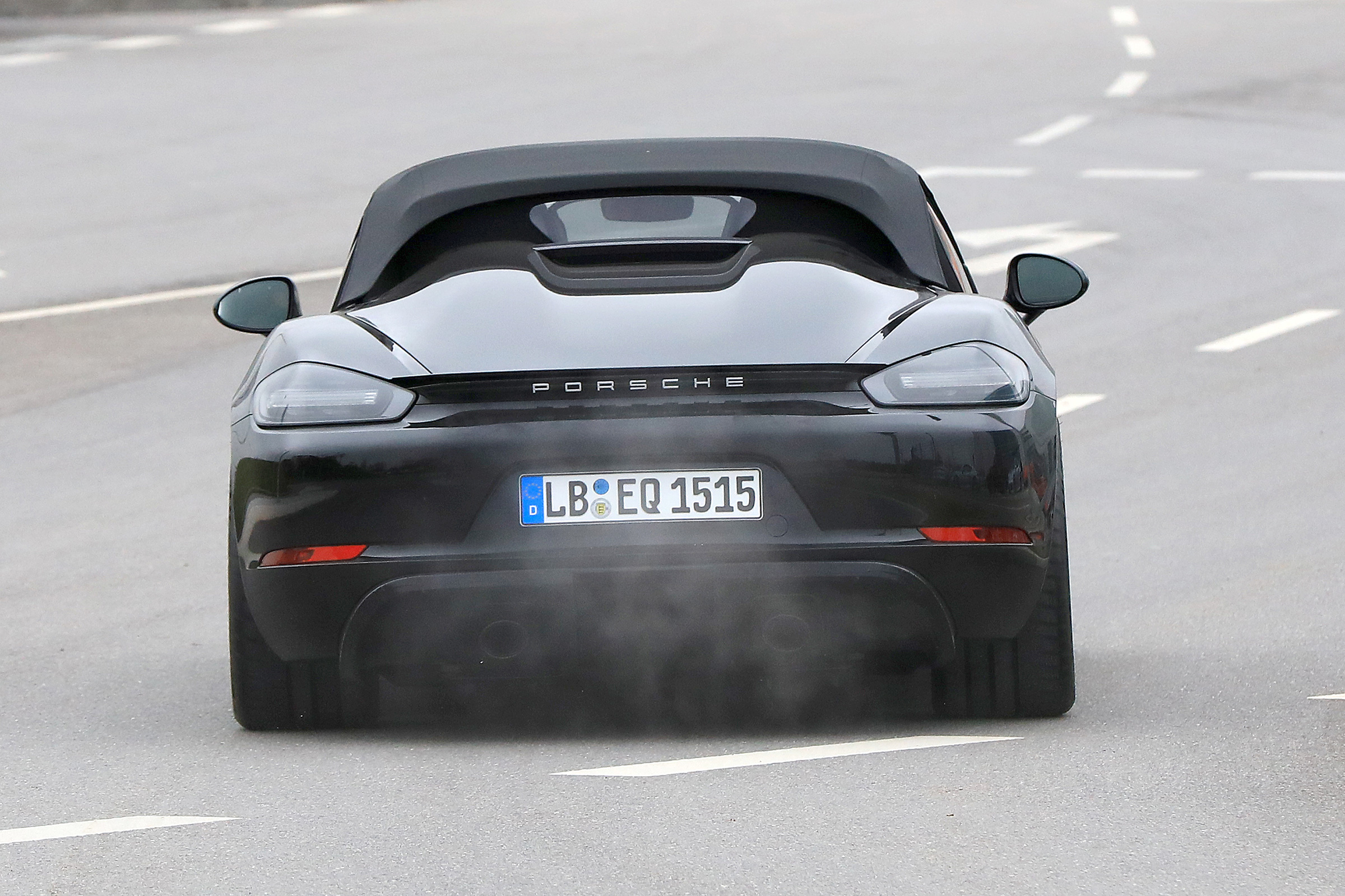 Porsche 718 Boxster Spyder Spies – rear