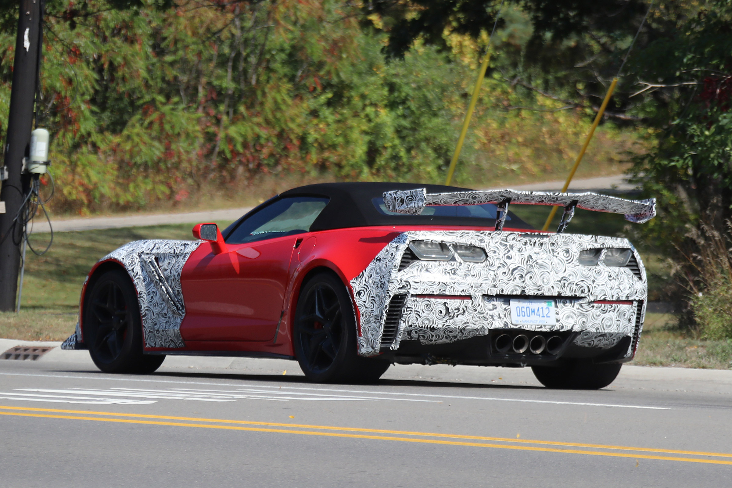 Chevrolet Corvette ZR1 spied - rear