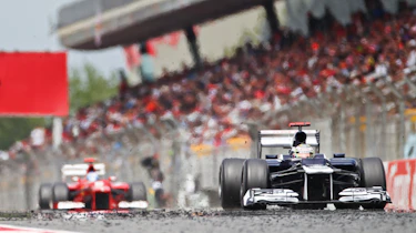 Maldonado winning at Catalunya