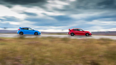 Ford Focus RS and Honda Civic Type R