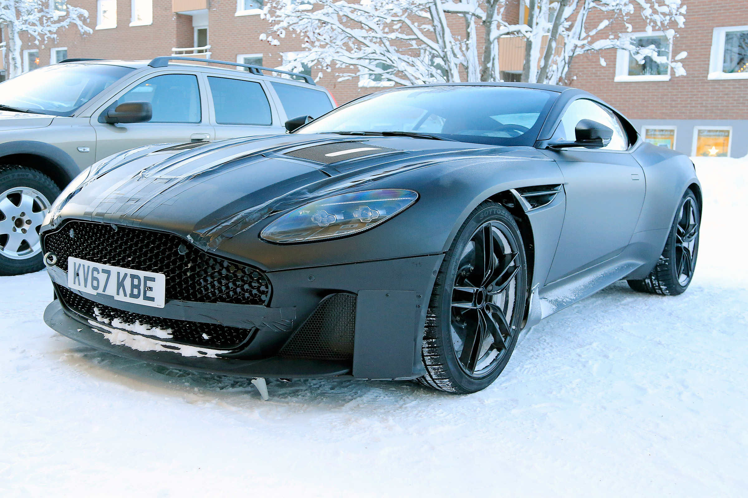 Aston Vanquish winter spy - front quarter