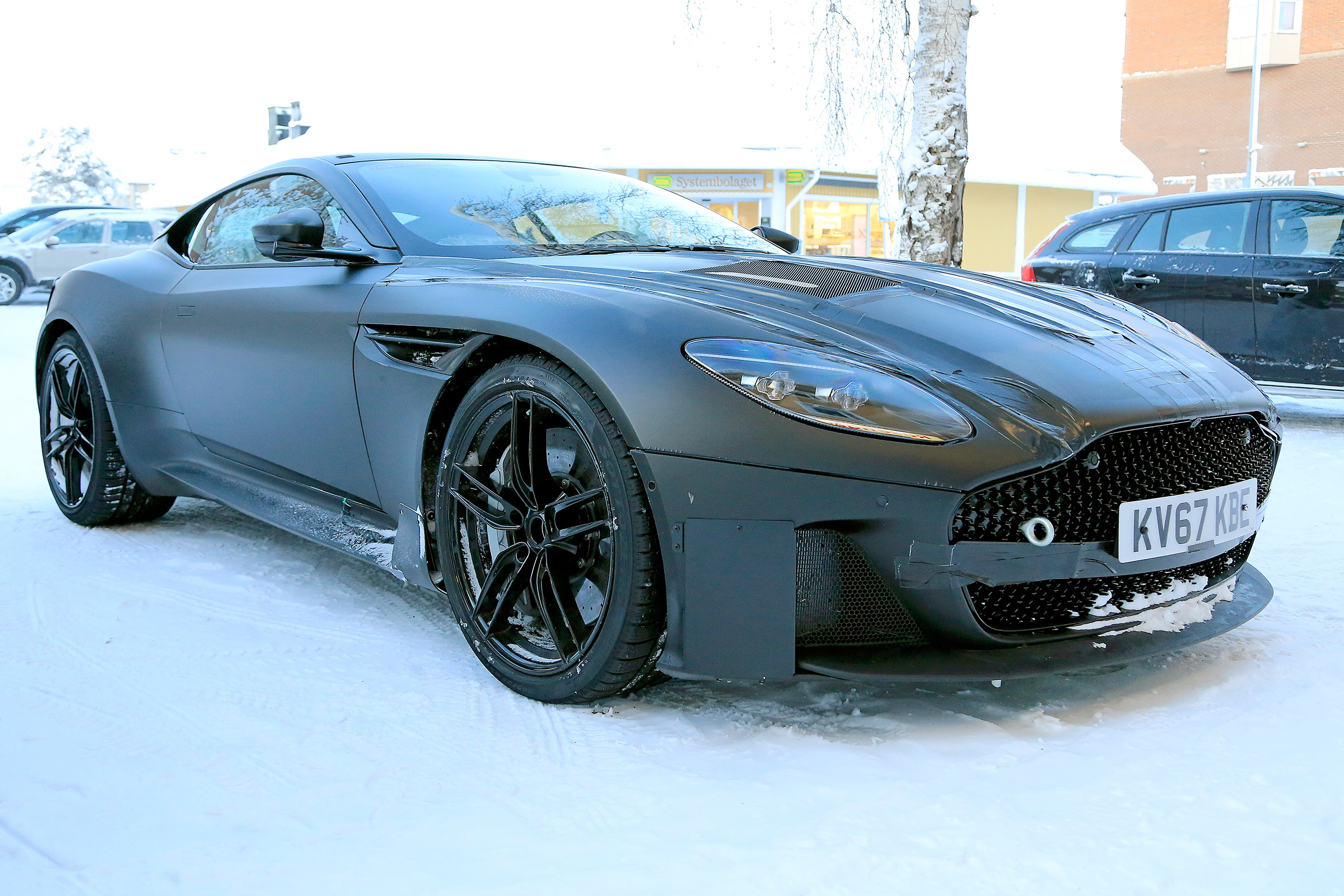 Aston Vanquish winter spy - front quarter