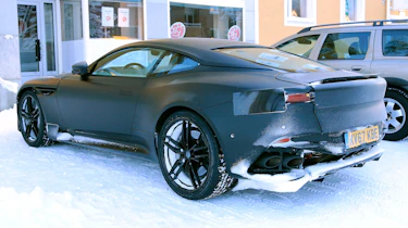 Aston Vanquish winter spy - rear quarter