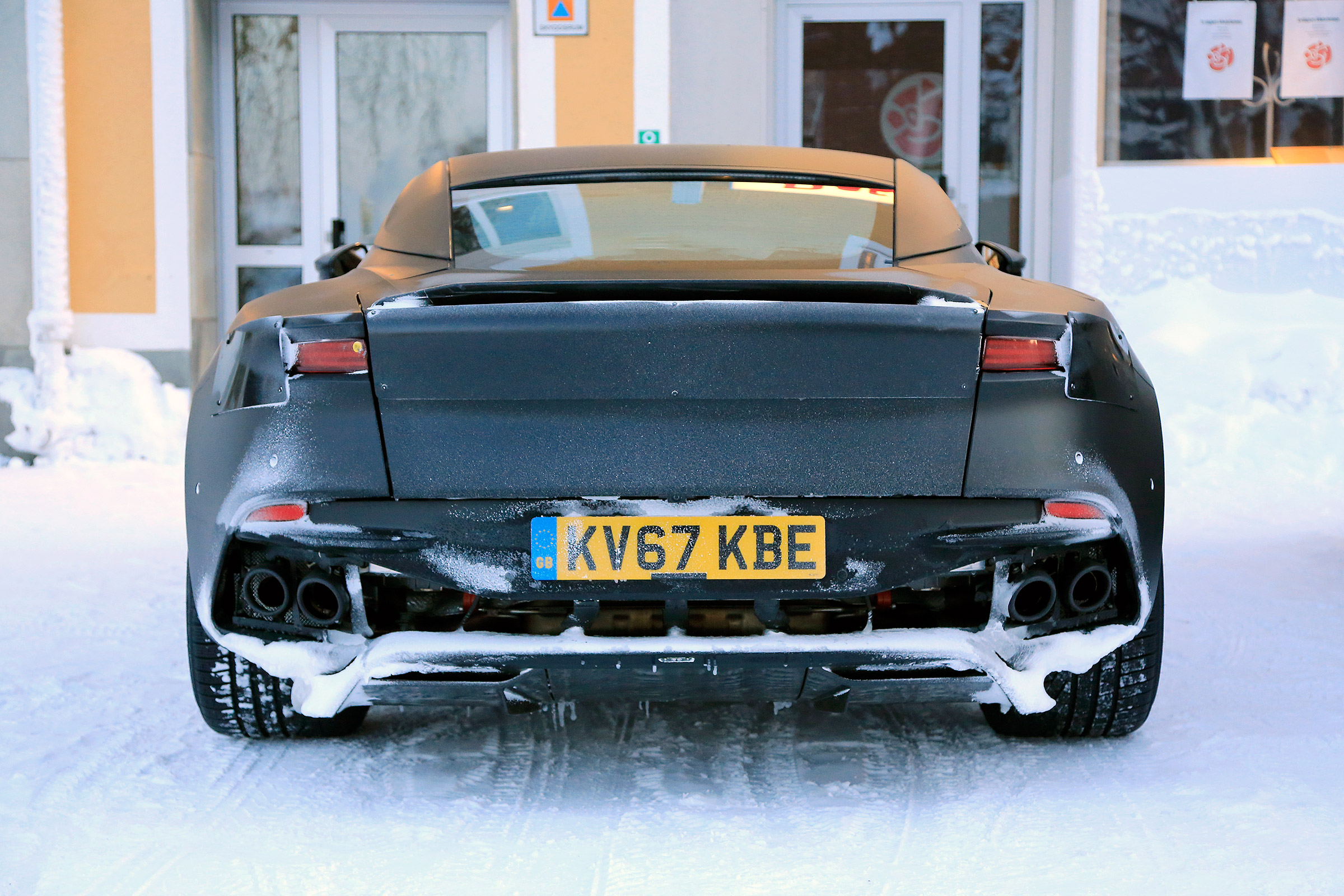 Aston Vanquish winter spy - rear