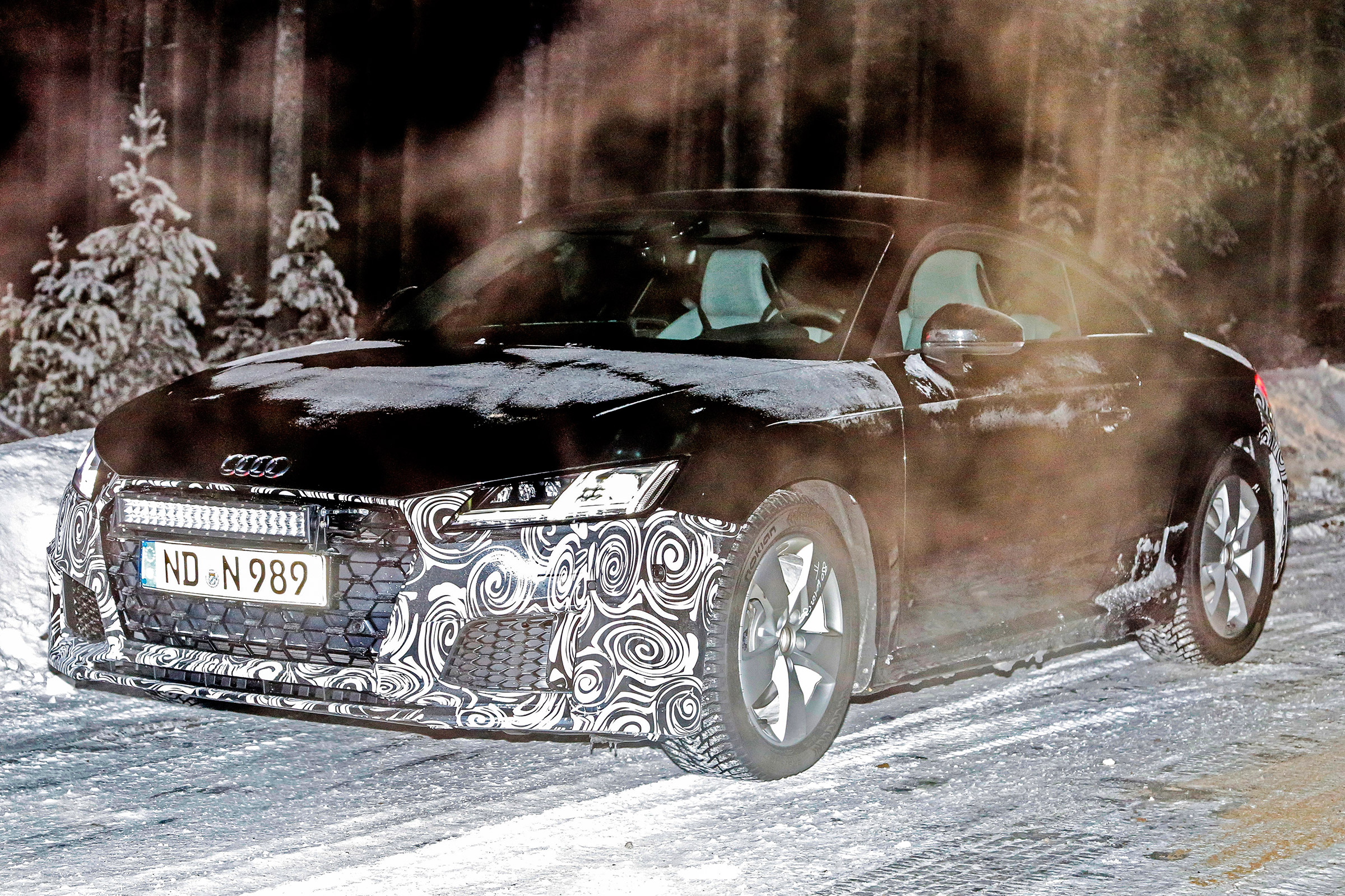 Audi TT spy - front quarter coupe