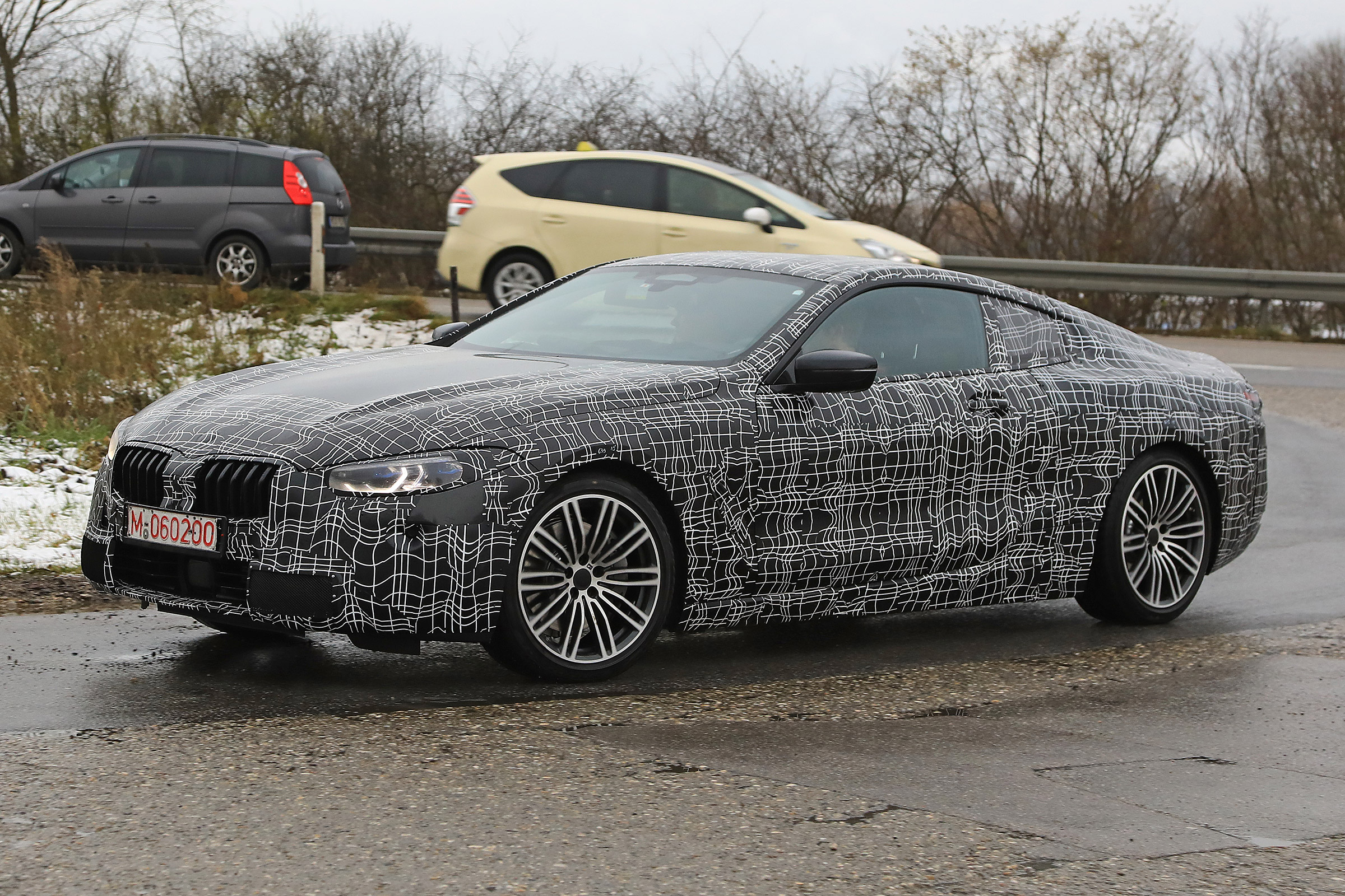 BMW 8-series spy - front quarter