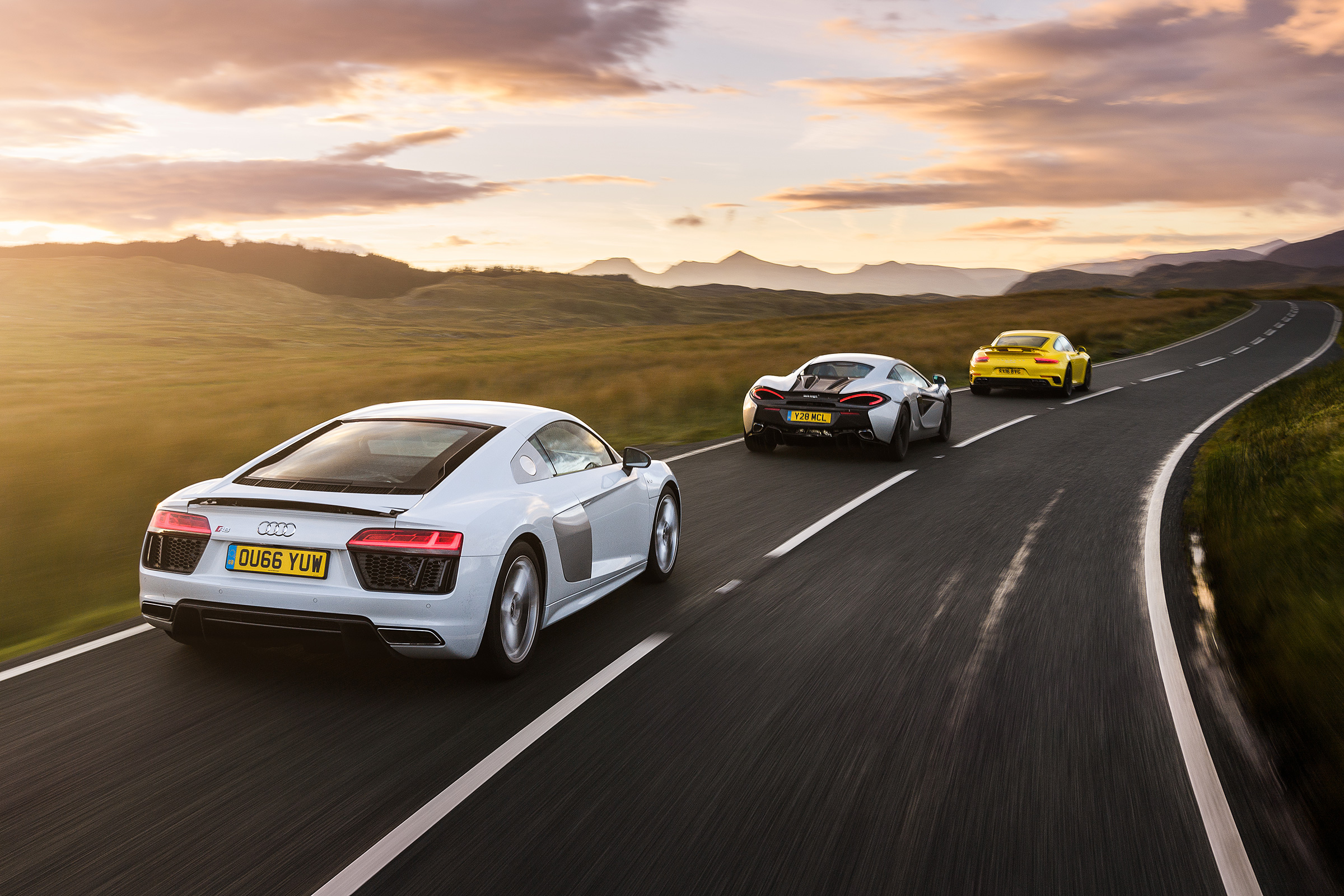 McLaren 540C, Porsche 911 Turbo, Audi R8